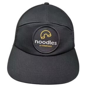 CSE Noodles & Company Black Trucker Hat One Size Adjustable Logo Mesh Back Patch